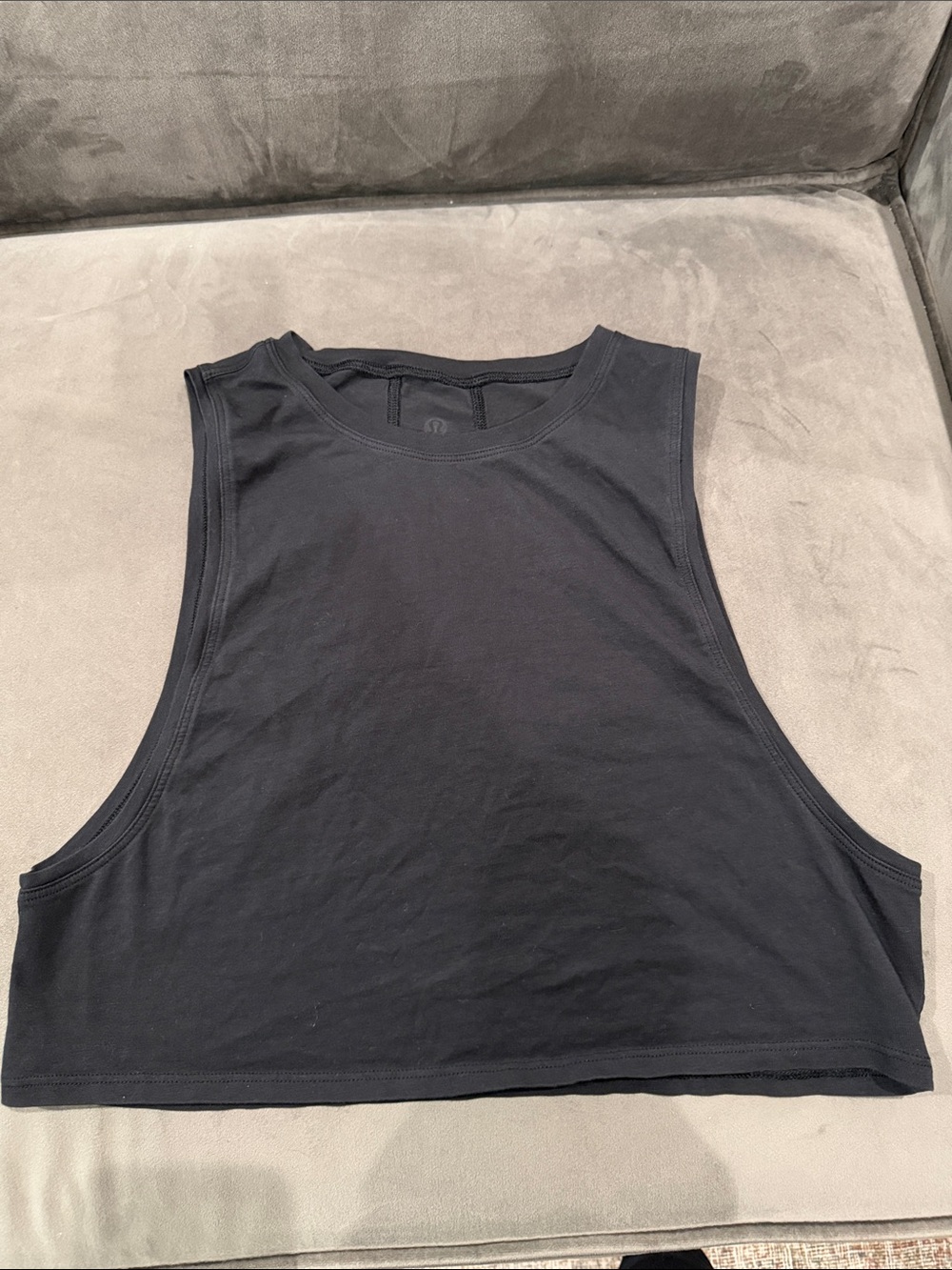 lululemon athletica Black Cropped Muscle Tank